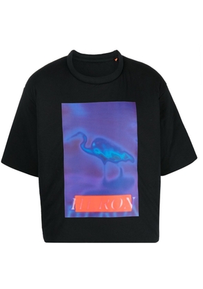 Heron Preston graphic-print oversize T-shirt - Black