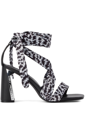 Karl Lagerfeld Masque 90mm scarf-wrap sandals - Black