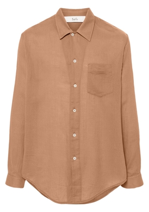 Séfr Leo cotton shirt - Brown