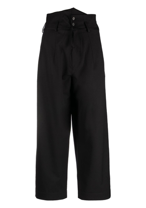 Y-3 high-waisted wide-leg trousers - Black