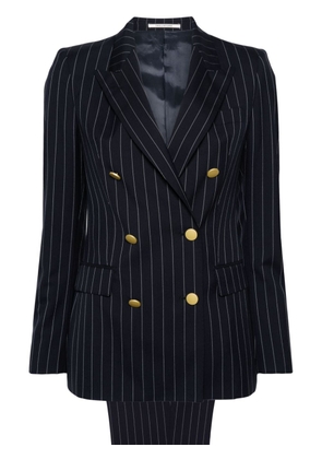 Tagliatore pinstriped wool double-breasted suit - Blue