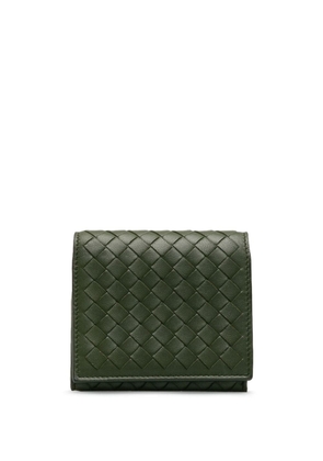 Bottega Veneta Pre-Owned 2012-2023 Intrecciato tri-fold wallet - Green