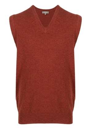 N.Peal sleeveless organic-cotton sweater vest - Red