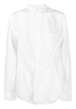 Comme des Garçons Homme Plus draped long-sleeve shirt - White