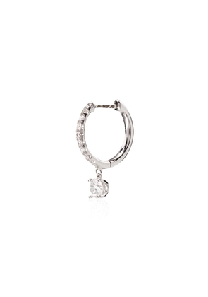 Anita Ko 18kt white gold diamond hoop earring - Silver