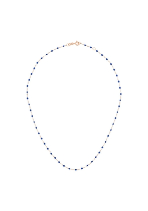 Gigi Clozeau 18kt rose gold beaded necklace - Blue