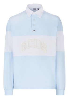Gcds logo-embroidered cotton polo shirt - Blue