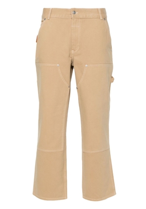 SANDRO contrast-stitch straight-leg jeans - Neutrals