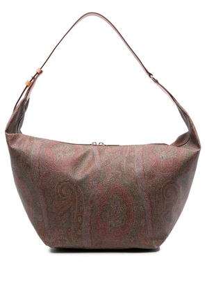 ETRO Paisley JAcquard shoulder bag - Brown