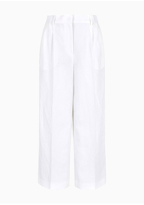 OFFICIAL STORE Wide-legged Linen Trousers