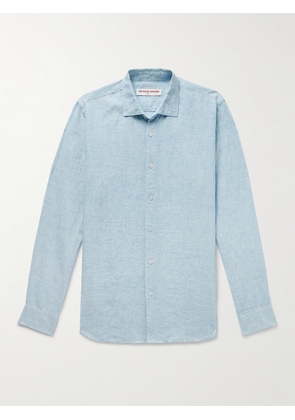 Orlebar Brown - Giles Linen Shirt - Men - Blue - XS