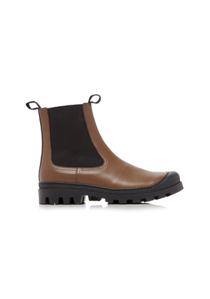 Loewe - Rubber-Paneled Leather Chelsea Boots - Brown - IT 37 - Moda Operandi