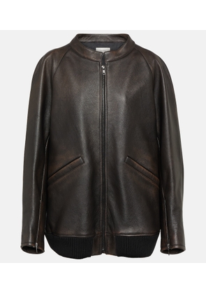 The Row Kengia leather jacket