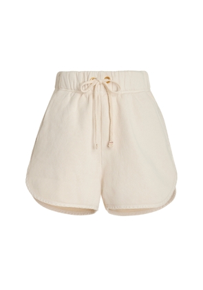 Les Tien - Serena Scalloped Cotton Shorts - Ivory - M - Moda Operandi