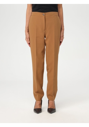 Trousers TWINSET Woman colour Camel