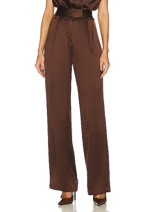The Sei Wide Leg Trouser in Chocolate - Brown. Size 0 (also in 8).