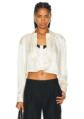Alexander Wang Long Sleeve Top in Ivory - Ivory. Size 2 (also in 4, 6).
