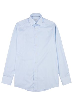 Eton Striped Cotton Shirt - Blue And White - 16