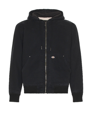 Dickies Duck Hooded Bomber Jacket in Black. Size S, XL/1X.