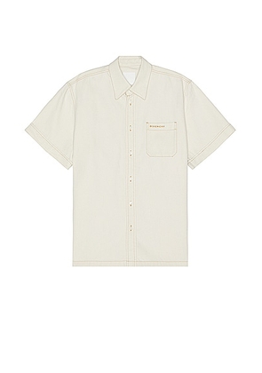 Givenchy Short Sleeve Shirt in Greige - Grey. Size M (also in S, XL/1X).