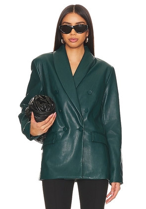 BLANKNYC Faux Leather Jacket in Green. Size L, S, XS.