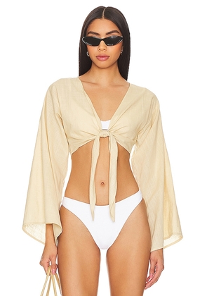 Lovers and Friends Summer Air Top in Beige. Size L, S, XL, XS, XXS.