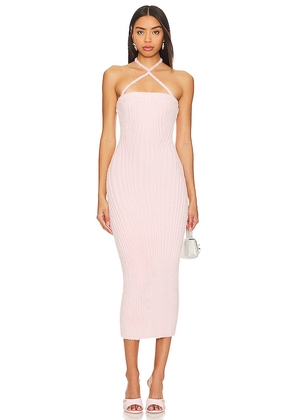 Lovers and Friends Astrid Halter Dress in Blush. Size M, S.