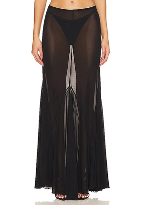 lovewave The Ayame Maxi Skirt in Black. Size S, XS.