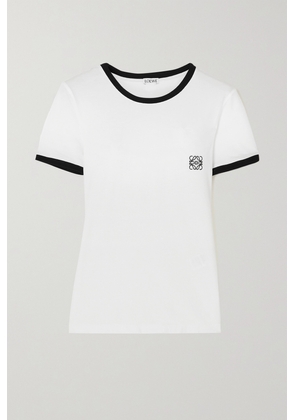 Loewe - Anagram Embroidered Cotton-jersey T-shirt - White - x small,small,medium,large