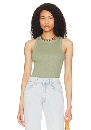 SUNDRY High Neck Tank in Green. Size 3/L.