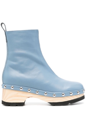 Bimba y Lola 60mm studded leather boots - Blue