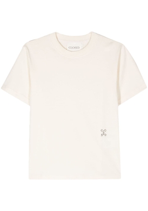 Closed logo-print organic cotton T-shirt - Neutrals