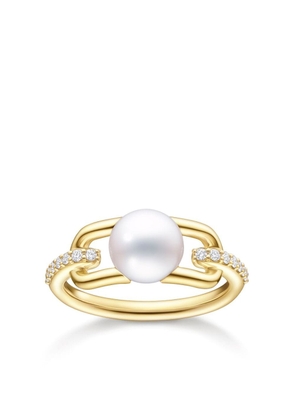 TASAKI 18kt yellow gold Collection Line Fine Links pearl ring