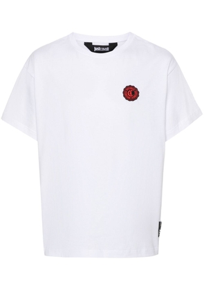 Just Cavalli logo-patch cotton T-shirt - White
