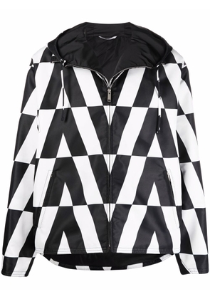 Valentino Garavani logo-print hooded jacket - Black