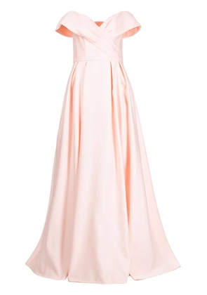 Marchesa Notte Duchess satin-finish ball gown - Pink