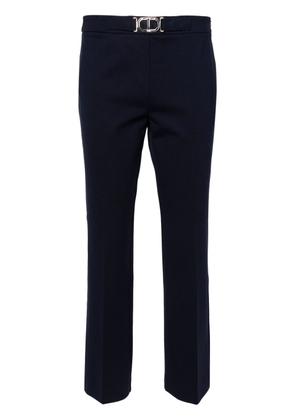 TWINSET logo-buckle tailored trousers - Blue
