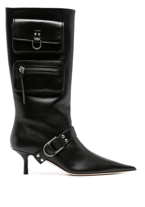 Blumarine 55mm pocket leather boots - Black