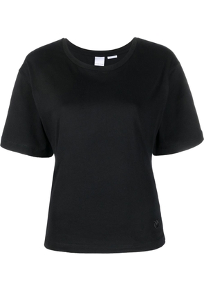 PINKO lace-up cotton T-shirt - Black
