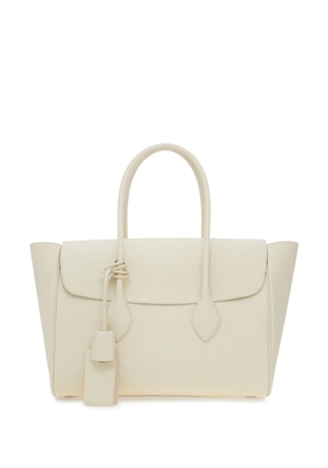 Ferragamo large leather tote bag - White