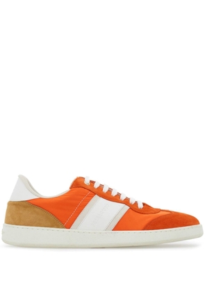 Ferragamo panelled lace-up sneakers - Orange