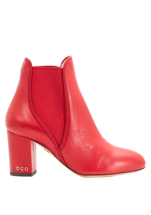 Charlotte Olympia Ladies Red XX Solid Calf Boots