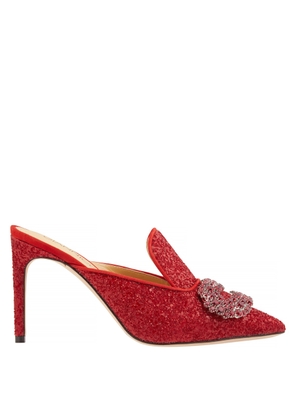 Giannico Ladies Ruby Red Daphne Glittered High-heel Mules