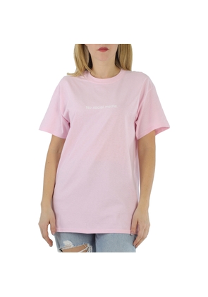 F.A.M.T. Ladies T-Shirt Pink Tee  No Social Media