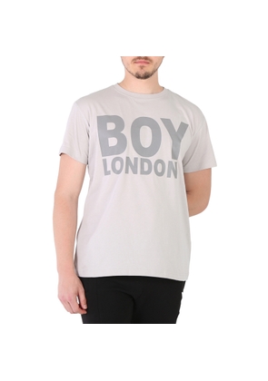 Boy London Reflective Logo T-shirt In Light Grey