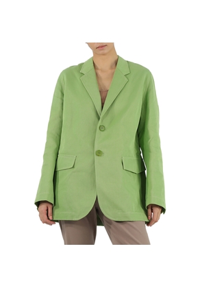 Petar Petrov Ladies Green Issa Single-Breasted Oversized Jacket
