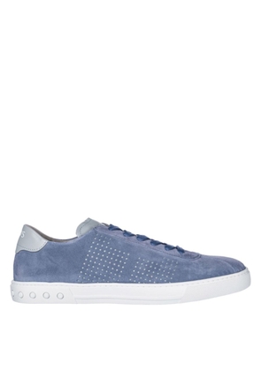 Tods Mens Stone Washed Suede Perforated Low-Top Sneakers