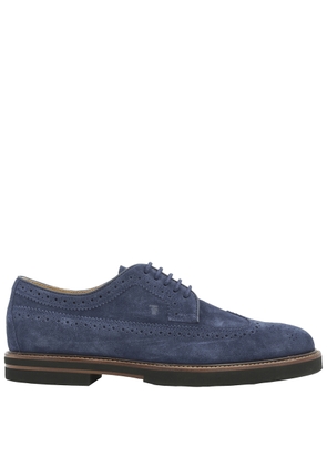 Tods Mens Galaxy Suede Brogue Lace-up Shoes
