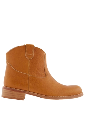 Bonpoint Girls Ocre Santiag Leather Boots
