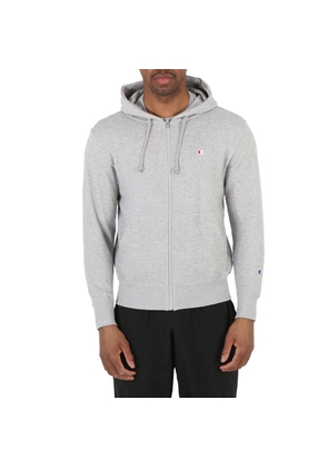 Champion Oxford Grey Logo Zip Hooded Sweatshirt